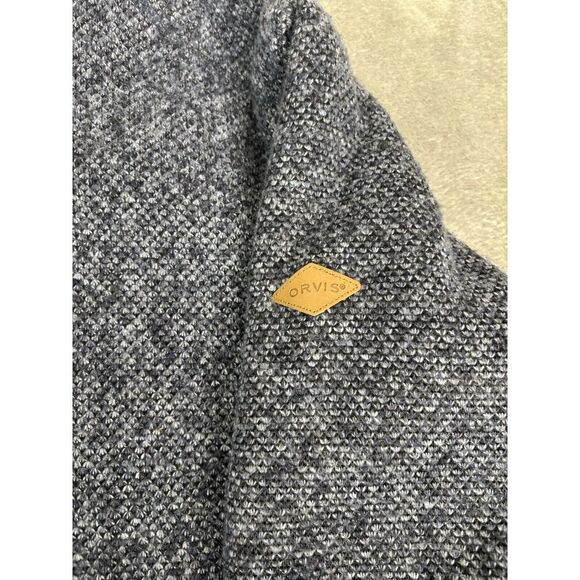 Orvis Men's Brighton Quarter Zip Sweater Size XL Blue - Picture 4 of 11